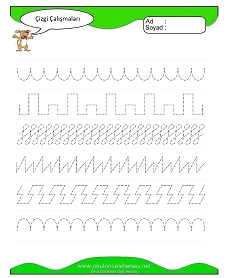 okul öncesi çocuklar için Çizgi çalışma sayfaları